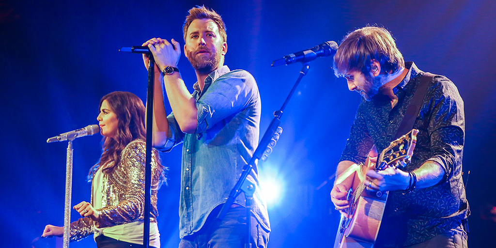 Lady A performing live on stage